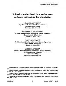 Folded standardized time series area variance