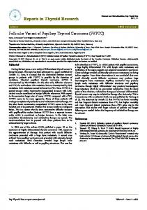 Follicular Variant of Papillary Thyroid Carcinoma ...