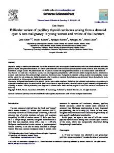 Follicular variant of papillary thyroid carcinoma arising from a ... - Core