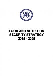 food and nutrition security strategy 2015 - 2025