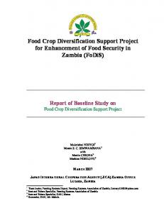 Food Crop Diversification Support Project for Enhancement of Food ...