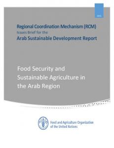 Food Security and Sustainable Agriculture in the Arab Region