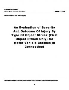 for Motor Vehicle Crashes in