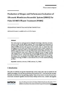 for Palm Oil Mill Effluent Treatm