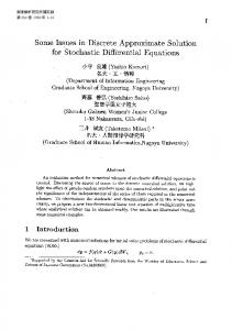 for Stochastic Differential Equations