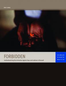 FORBIDDEN - Human Rights Watch