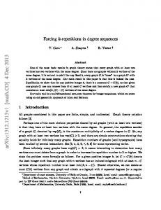 Forcing $ k $-repetitions in degree sequences