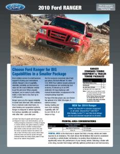 Ford 2010 Ranger Towing Guide