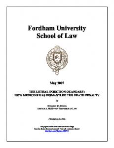 Fordham University School of Law - Prison Legal News
