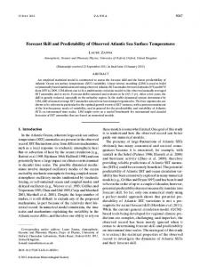 Forecast Skill and Predictability of Observed Atlantic ... - AMS Journals