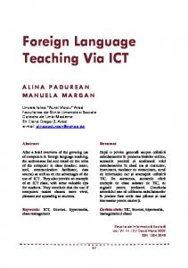 Foreign Language Teaching Via ICT