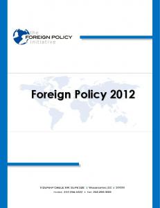 Foreign Policy 2012 - Foreign Policy Initiative