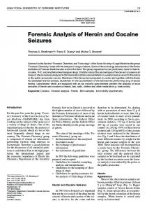 Forensic Analysis of Heroin and Cocaine Seizures - IngentaConnect