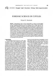 forensic science of cupules
