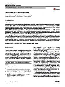 Forest Insects and Climate Change - Springer Link