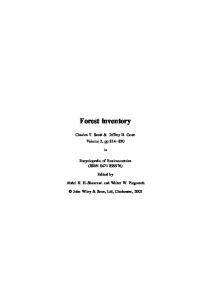 Forest inventory - USDA Forest Service