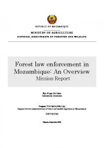 Forest law enforcement in Mozambique - Food and Agriculture ...