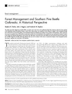 Forest Management and Southern Pine Beetle Outbreaks: A Historical ...