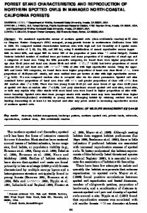 forest stand characteristics and reproduction of northern spotted