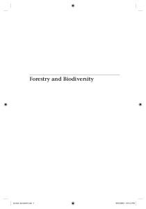 Forestry and Biodiversity - UBC Press