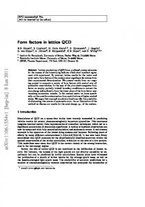 Form factors in lattice QCD