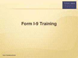 Form I-9 Training