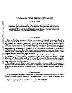 Formal and finite order equivalences