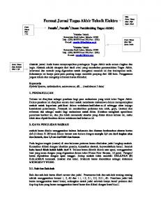 Format Jurnal Tugas Akhir Teknik Elektro - Fakultas Teknik