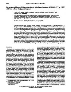 Formation and Decay of Charge Carriers in Bulk Heterojunctions of ...