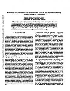 Formation and structure of the microemulsion phase in two ...