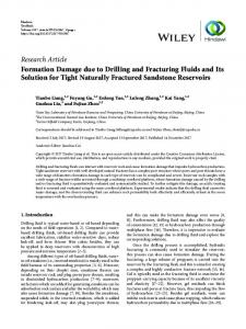 Formation Damage due to Drilling and Fracturing Fluids and Its