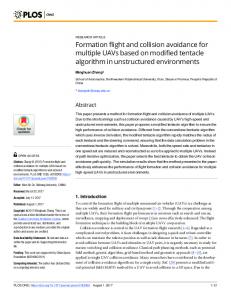 Formation flight and collision avoidance for multiple UAVs ... - PLOS