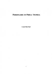 Formulario di Fisica Tecnica