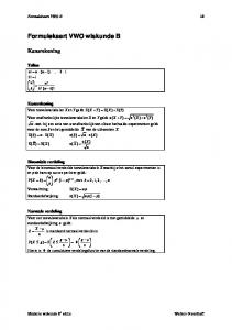 Formulekaart VWO wiskunde A - Vakkenweb