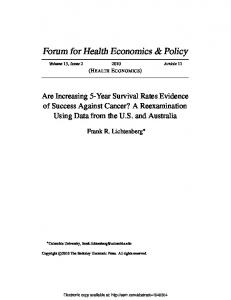 Forum for Health Economics & Policy