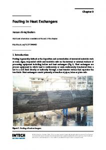 Fouling in Heat Exchangers - InTechOpen