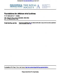 Foundations for offshore wind turbines