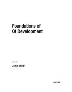 Foundations of Qt Development