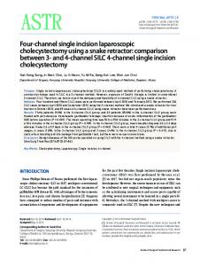 Four-channel single incision laparoscopic cholecystectomy using a ...
