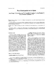 Four lichen species new to Spain - Core