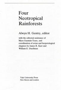 Four Neotropical Rainforests