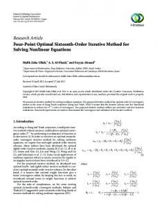 Four-Point Optimal Sixteenth-Order Iterative Method for Solving