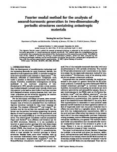 Fourier modal method for the analysis of second ... - OSA Publishing