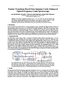 Fourier-Transform-Based Noise-Immune Cavity ... - OSA Publishing