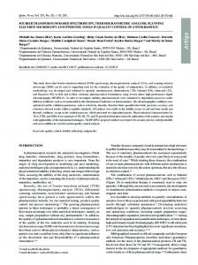 FOURIER TRANSFORM INFRARED SPECTROSCOPY ...