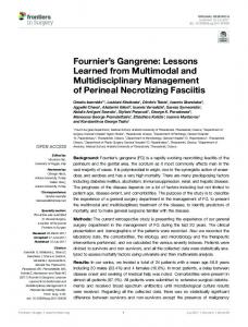 Fournier's Gangrene: Lessons Learned from