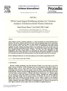 FPGA based Signal Prefiltering System for Vibration ... - CyberLeninka