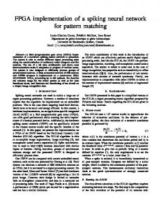 FPGA implementation of a spiking neural network for pattern matching