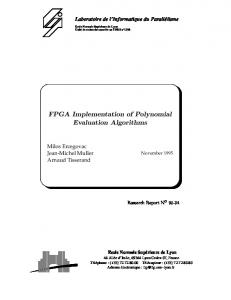 FPGA Implementation of Polynomial Evaluation