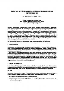 fractal approximation and compression using